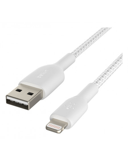 CAVO INTRECCIATO DA USB-A A LIGHTNING 2M - BIANCO