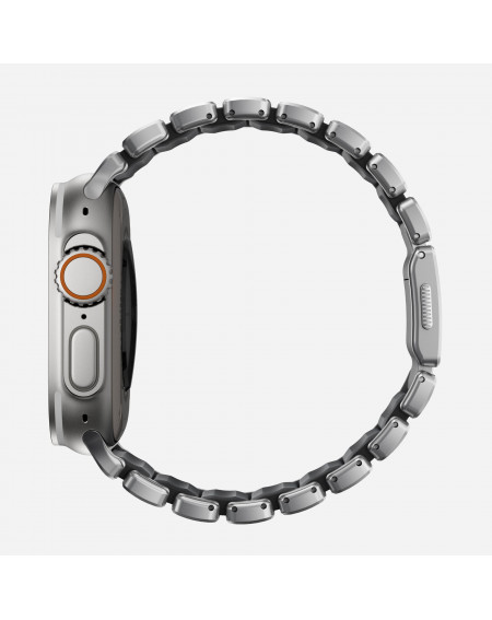 Cinturino AppleWatch Stratos Band - 49mm - Natural Titanium - Black FKM