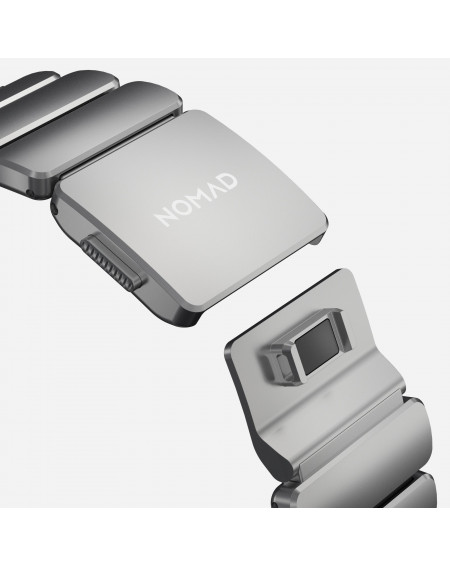 Cinturino AppleWatch Stratos Band - 49mm - Natural Titanium - Black FKM