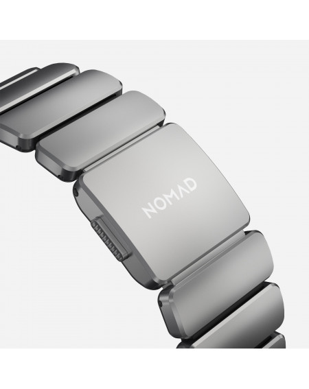 Cinturino AppleWatch Stratos Band - 49mm - Natural Titanium - Black FKM