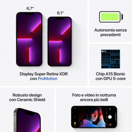 iPhone 13 Pro 128GB Grafite - Prodotto rigenerato grado B Plus