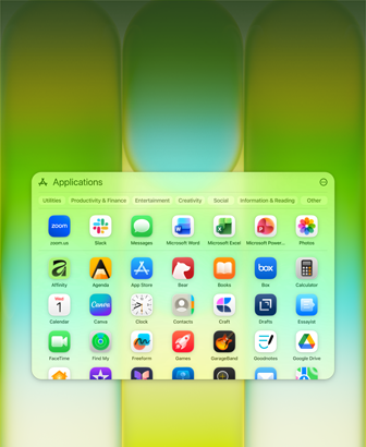 Schermata di MacBook Neo con la finestra delle applicazioni contenente un’ampia gamma di app