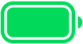 L’icona della batteria di iPhone completamente carica