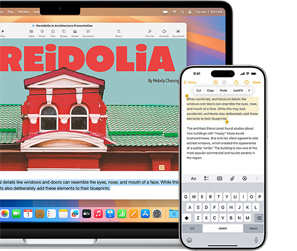 L’app Duplica iPhone, con la schermata di un iPhone mostrata su un MacBook Air